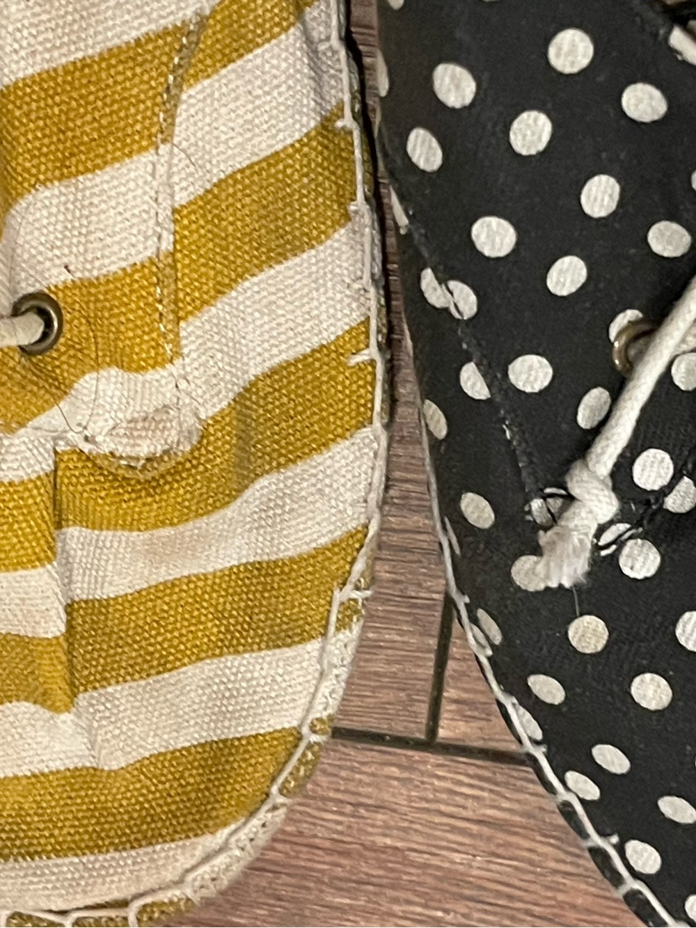 GAP 2 Espadrilles woman’s size 8- Yellow/orange Stripe & Black Polka Dot - Picture 11 of 14